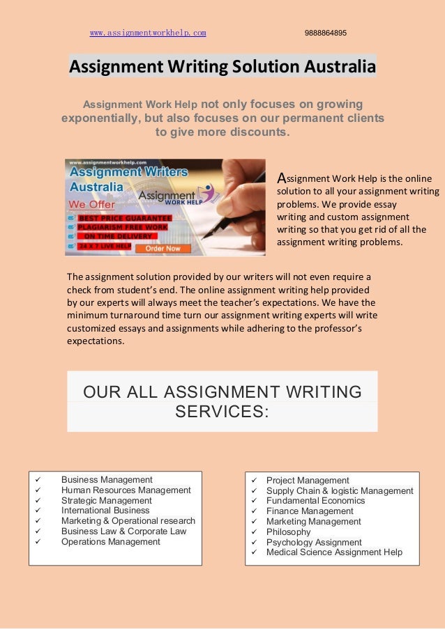 custom assignments australia